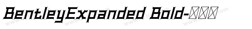 BentleyExpanded Bold字体转换